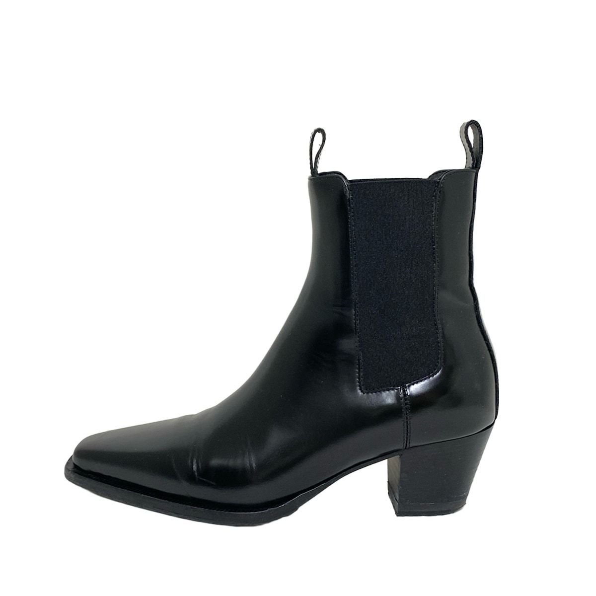 TOTEME トーテム ショートブーツ 38 レディース - 黒 サイドゴア|アウトソール張替済 レザー