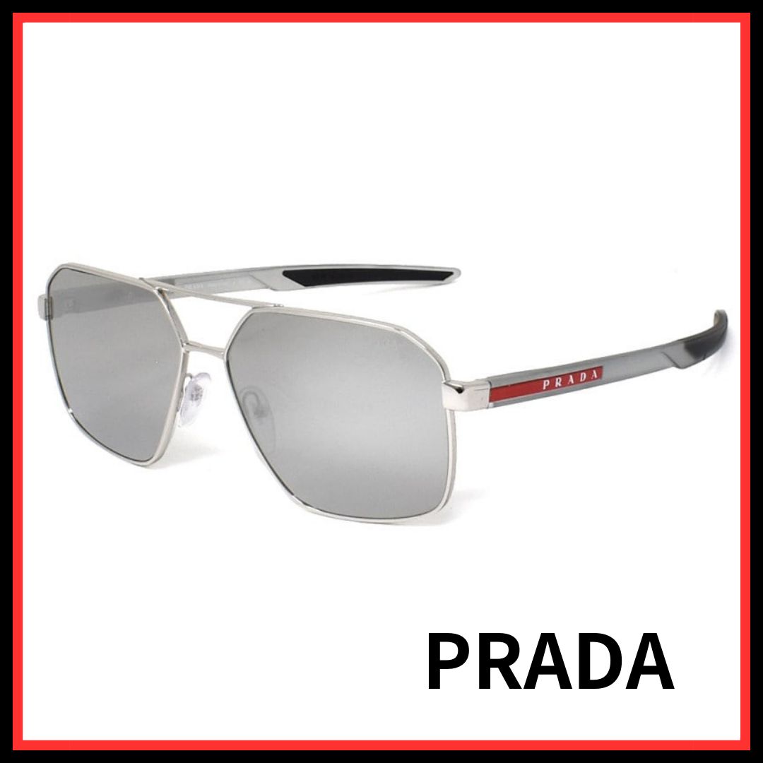 【限定入荷】PRADA プラダ 0PS 55WS 1BC07F 60 リネア ロッサ サングラス グラサン メンズ