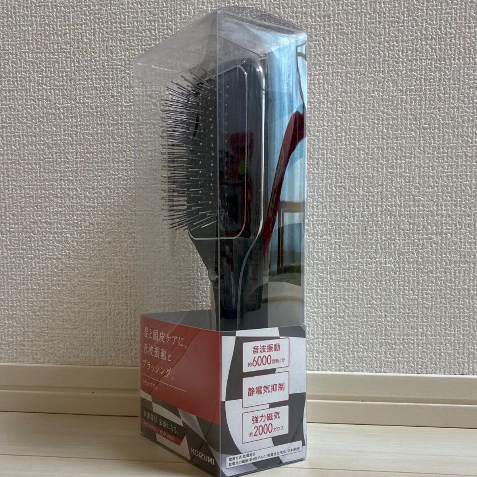 コイズミ リセットブラシ メンズ 音波振動磁気 乾電池式 ブラック KMC-0600/K Amazon | コイズミ リセットブラシ メンズ 音波振動磁気 乾電池