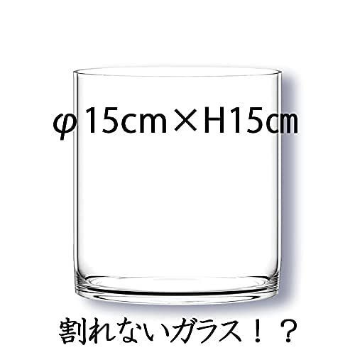 クリア_φ15cm x H15cm FOYER 割れない 花瓶 フラワーベース