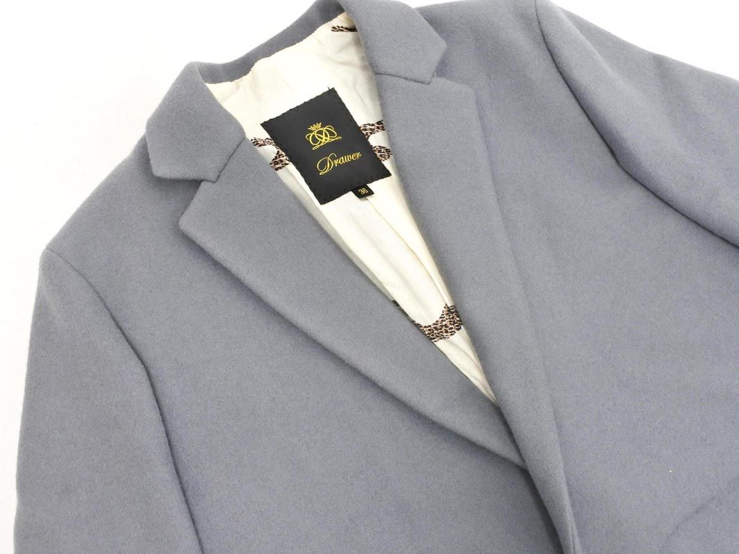 Drawer ドゥロワー ウール チェスター コート size36|グレー ◎レディース