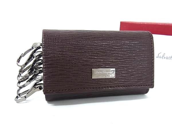 □新品同様□ Salvatore Ferragamo フェラガモ レザー 6連 キーケース