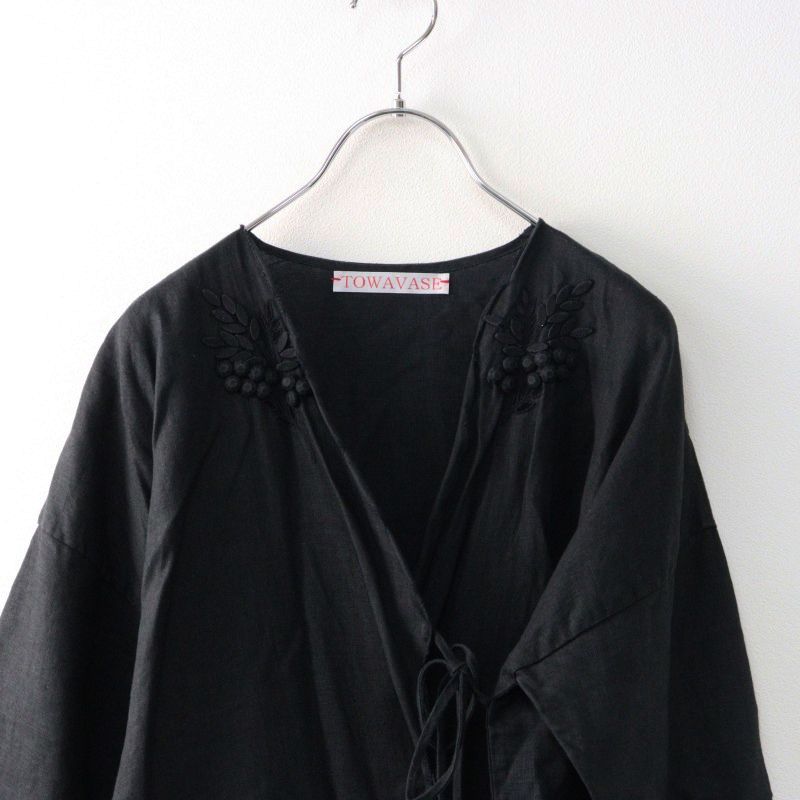 トワヴァーズ TOWAVASE Bonvoyage リネンカシュクールサロペットパンツ