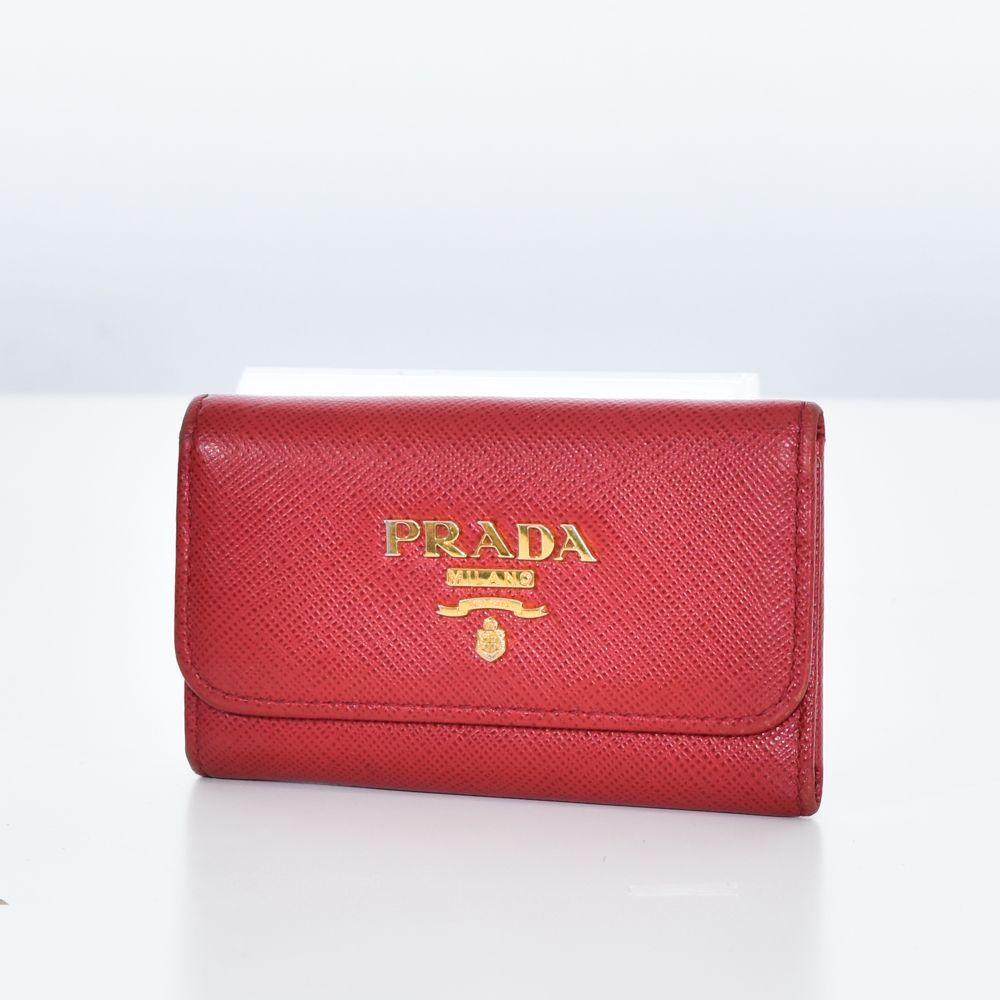 PRADA キーケース サフィアーノ 6連 レッド 赤 96651