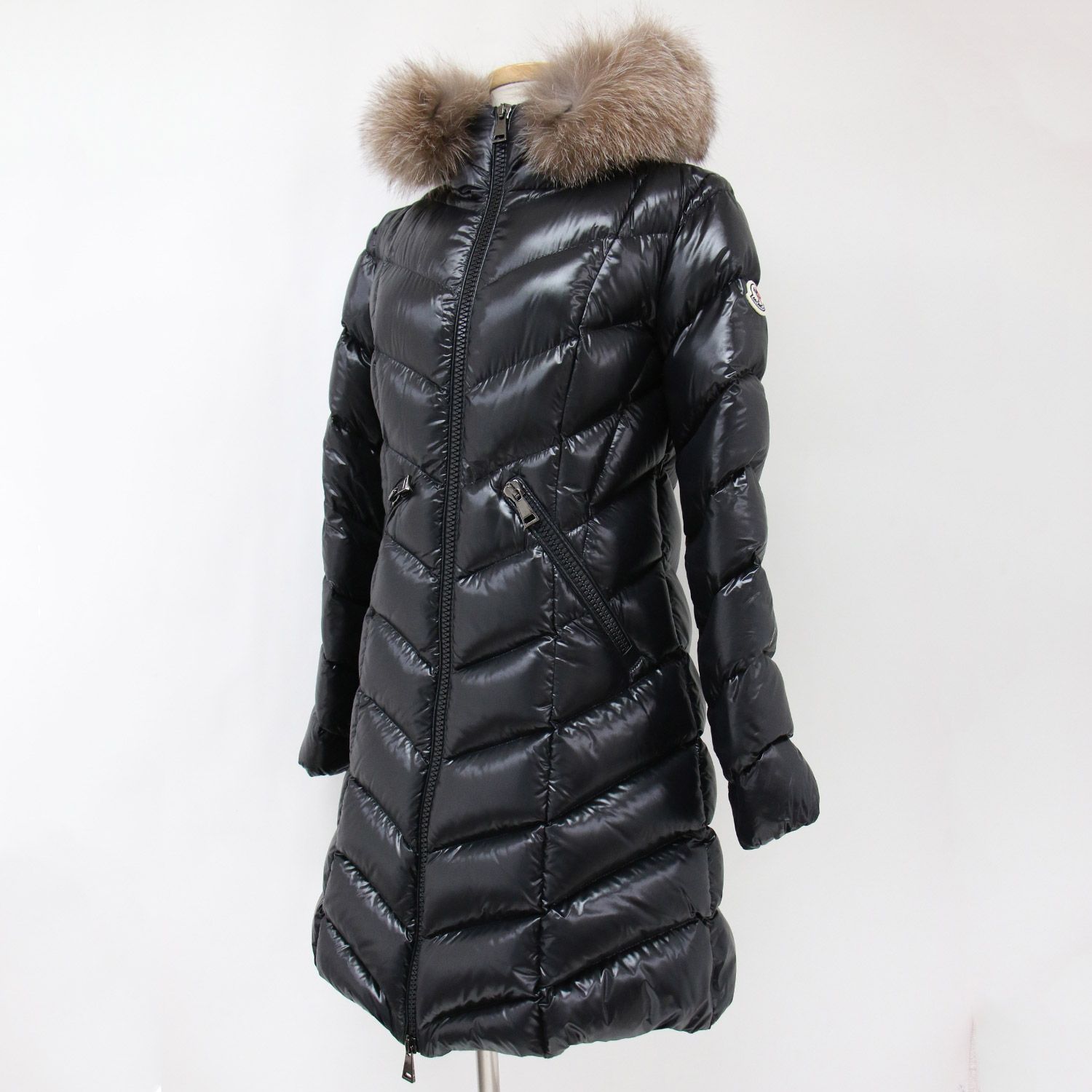 美品 MONCLER モンクレール ナイロン ダウン コート ロングダウン