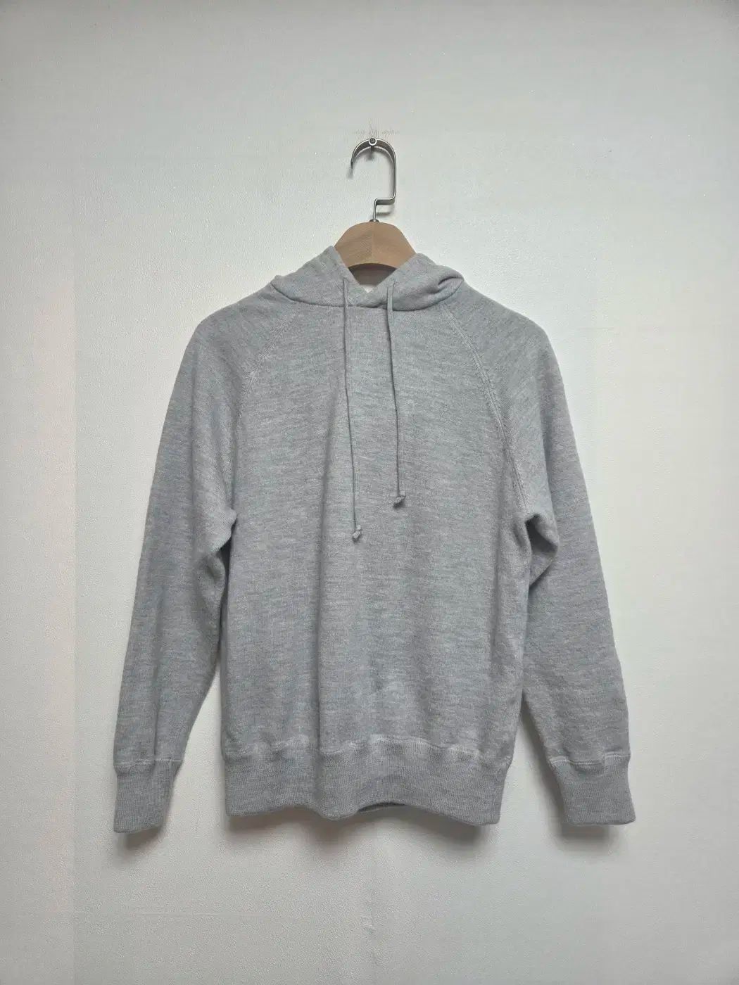 スーツサプライ ウールニット フーディー ライトグレー M