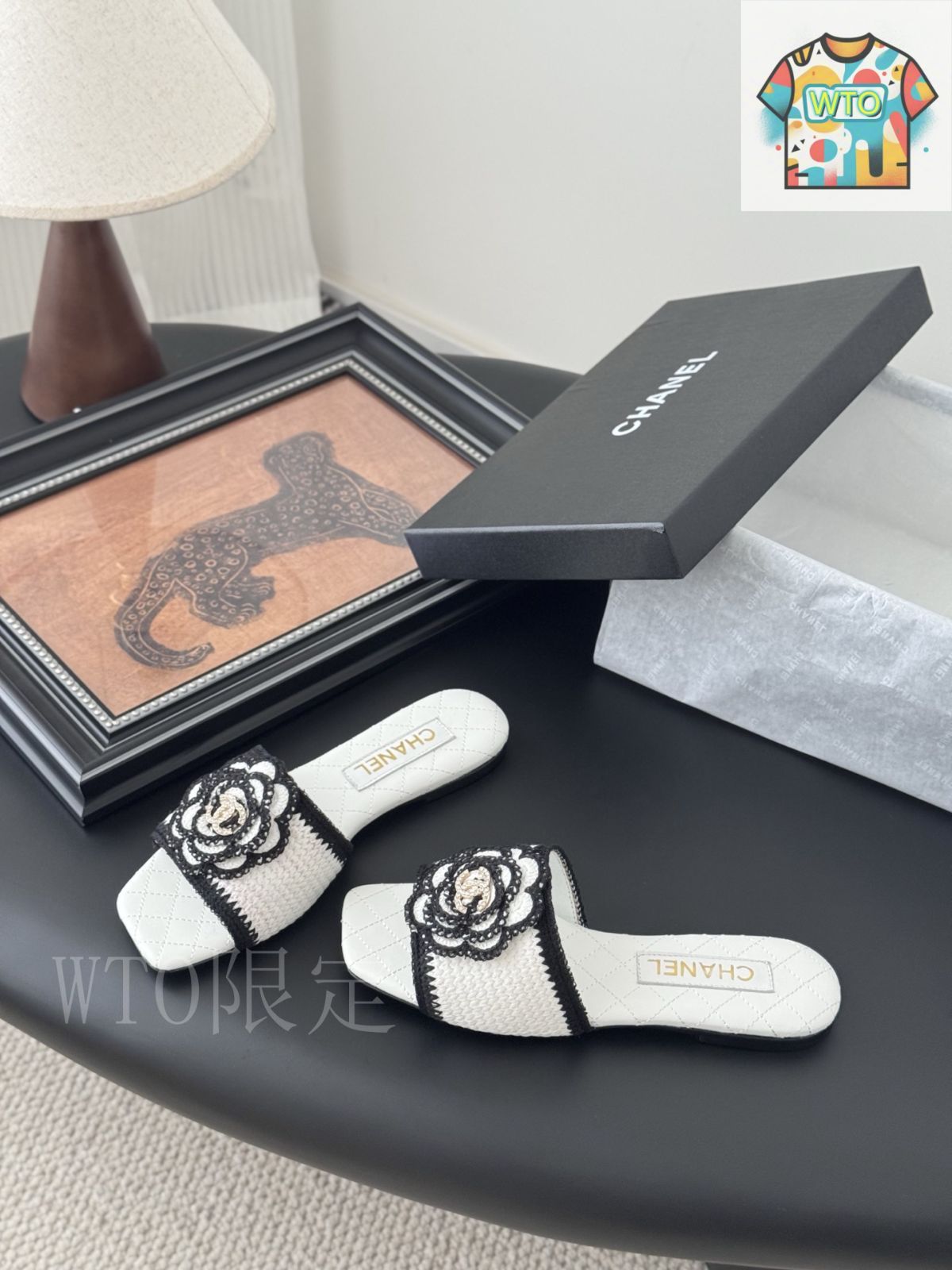 Chanel スリッパ Chanel 26P 椿スリッパ02-3 - メルカリ