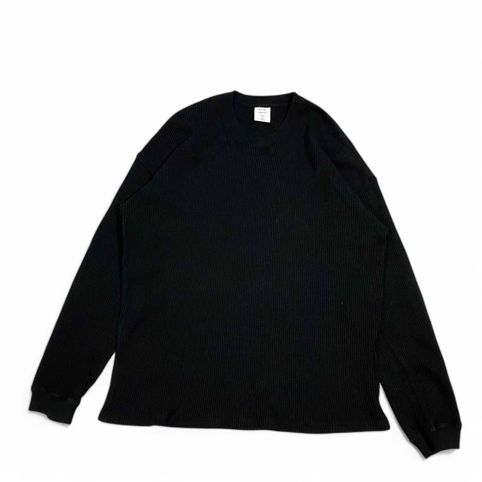 MISTER GENTLE MAN ミスタージェントルマン サーマル 長袖Tシャツ ワッフル ブラック M KT60-D11-KG - メルカリ