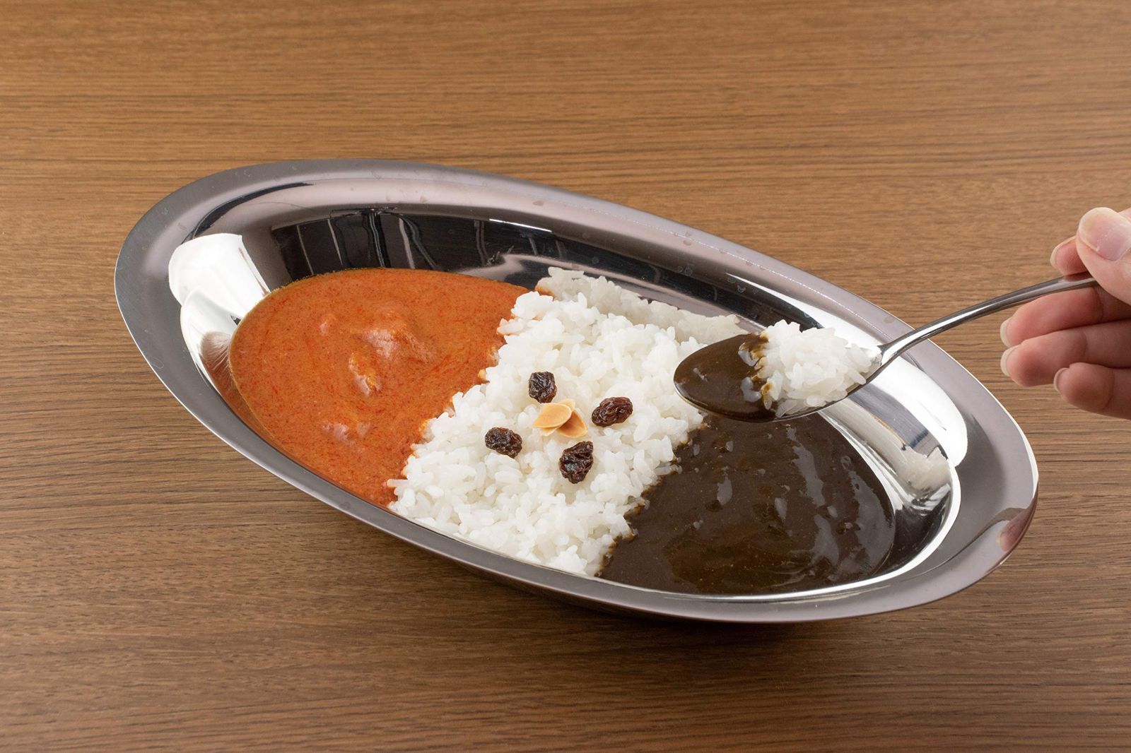 18-8 ステンレス皿 10枚 イケダ カレー皿10枚 EBMリモージュ スプーン12本