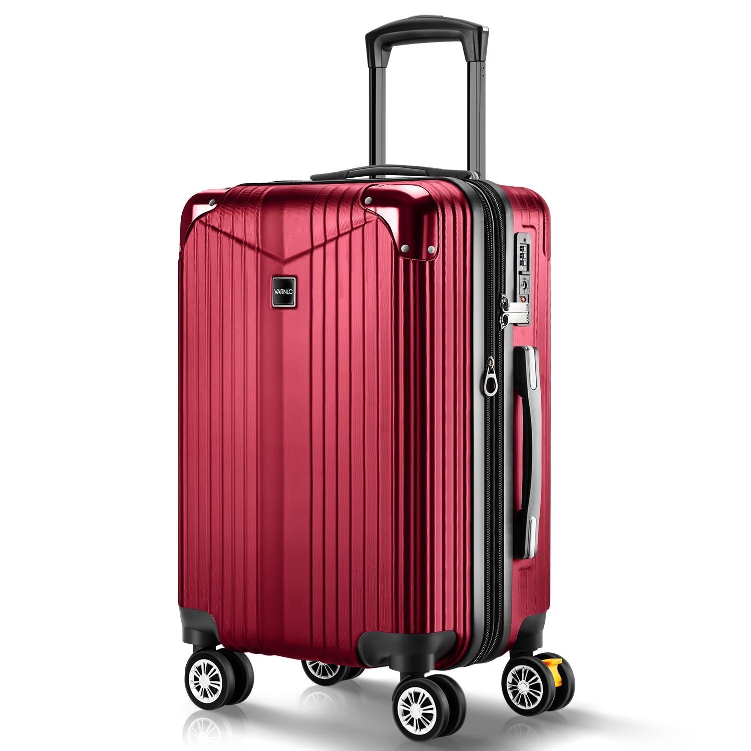 商品 レッド 学生用キャリーケース 出張 S ビジネス 旅行 ファスナータイプ 物掛けフック式底足 スーツケースベルト付き 乾湿分離ポケットつき 静音 大容量 軽量 振動軽減 TSAダイヤル式ロック ストッパー付きキャスター 拡張機能 製ファスナー