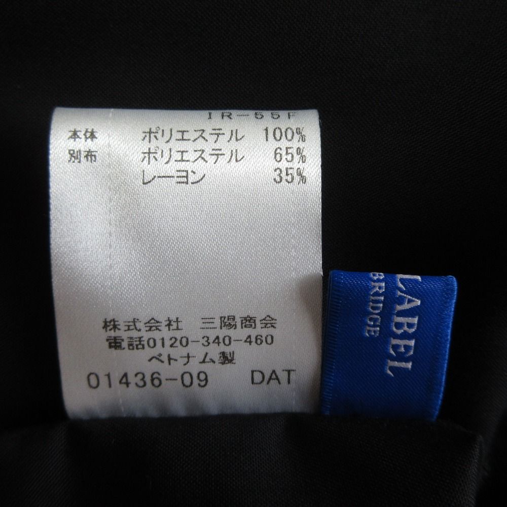 未使用 22SS BLUE LABEL CRESTBRIDGE ブルーレーベルクレストブリッジ マイクロピーチスパンブラウス ボウタイ シャツ 36 ブラック レディース 古着 中古 BLUE LABEL CRESTBRIDGE - 未使用 22SS BLUE LABEL CRESTBRIDGE