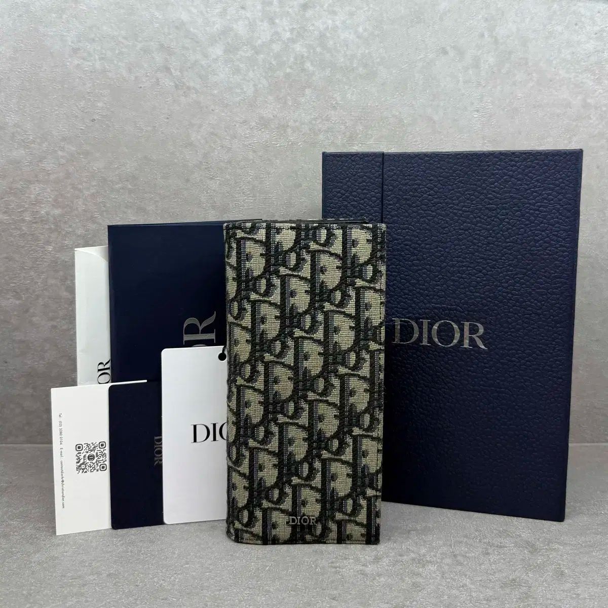 付属品完備 Dior(ディオール) オブリーク バーティカル 長財布 付属品