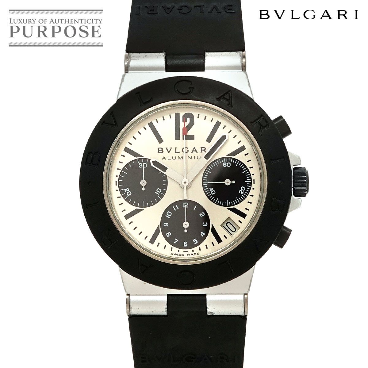 ブルガリ BVLGARI アルミニウム AL38TA メンズ 腕時計 デイト ブルガリ BVLGARI アルミニウム AL38TA メンズ 腕時計 デイト
