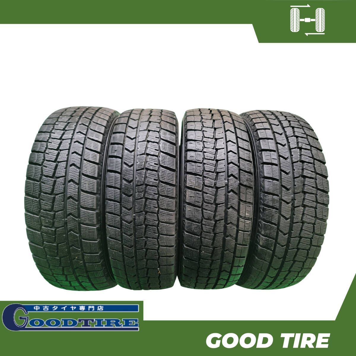 製 185 60R15 ダンロップ WINTERMAXX WM02 4本 製 8分山 8.5分山 タイヤ アクア フィット シエンタ 6970