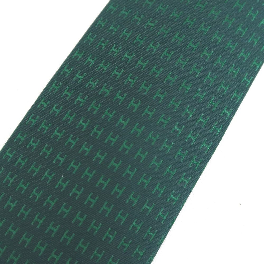 HERMES エルメス ネクタイ ファソネ H柄 グリーン 緑