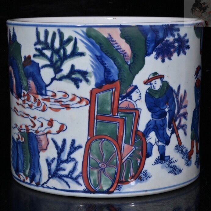 清代 青花風景花瓶 康熙年製款 花器 香道具 茶道具 清代 青花風景花瓶 康熙年製款 花器 香道具 茶道具 Yahoo