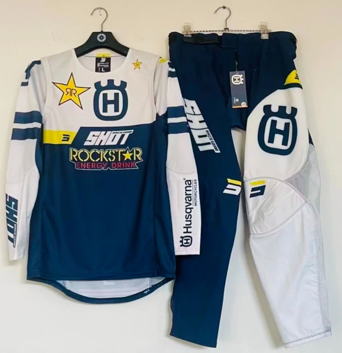 ☆アウトレット☆ 新品 L ハスクバーナ Husqvarna Motorcycles RACING MX モトクロス レーシング シャツセット パンツ  ジャージ オフロード バイクウエア - メルカリ