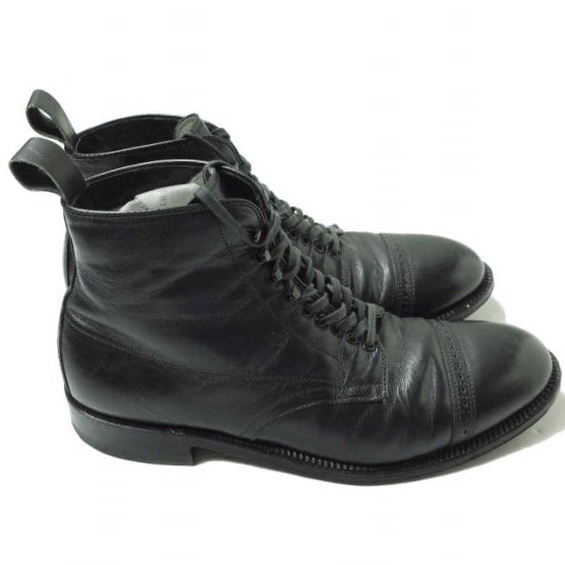 ALDEN オールデン アメリカ製 PUNCHED CAP TOE BOOTS パンチドキャップトゥブーツ 86009H US9D(27cm) BLACK 革靴 ストレートチップ シューズ【中古】【ALDEN】 ALDEN オールデン PUNCHED CAP TOE BOOTS 86009H - メルカリ