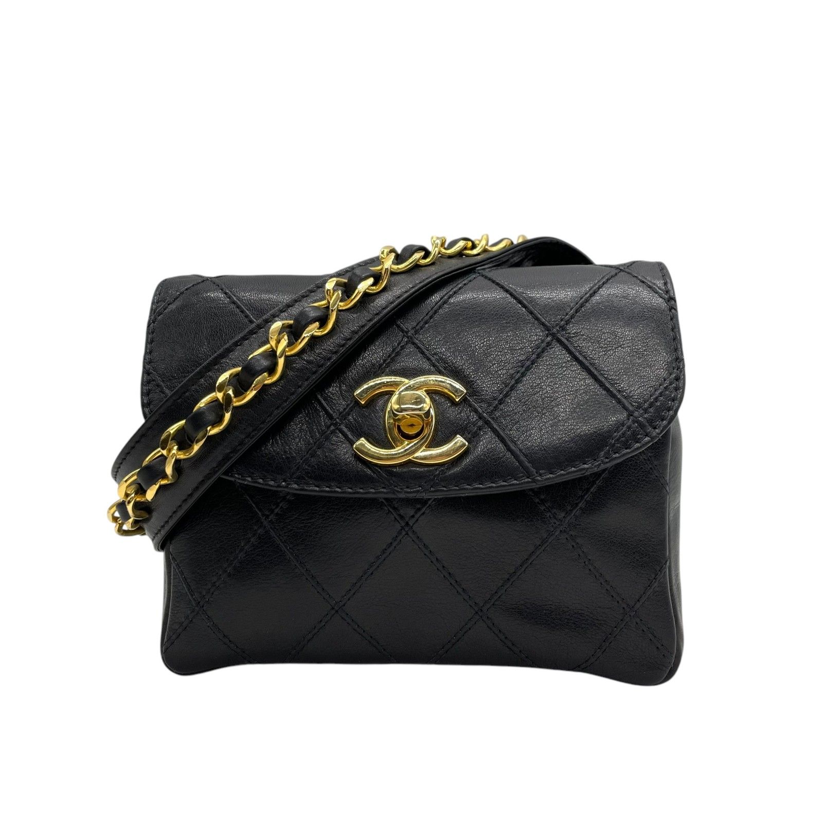 CHANEL シャネル　ウエストポーチ　マトラッセ ビコローレ　ココマーク 美品 CHANEL シャネル マトラッセ ビコローレ ココマーク ウエスト