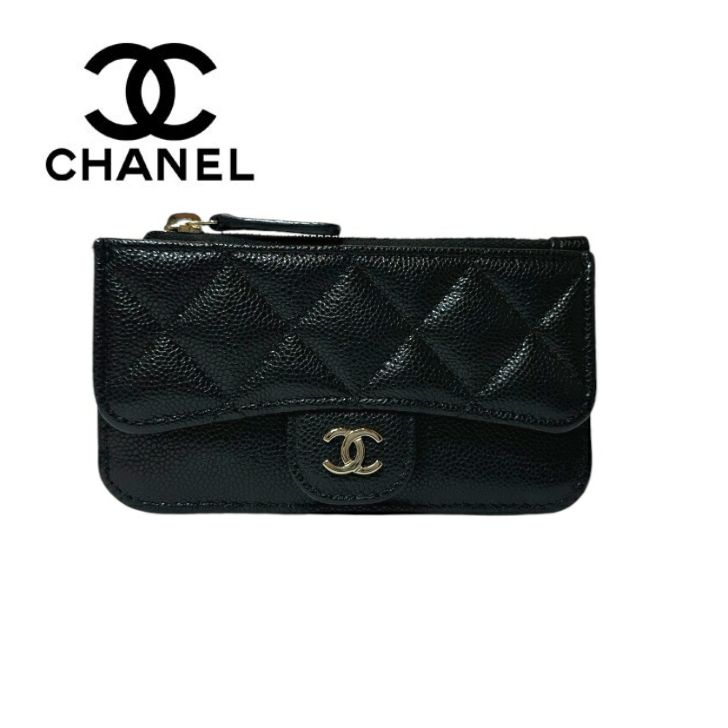 中古良品】CHANEL シャネル カードケース コインケース キャビア