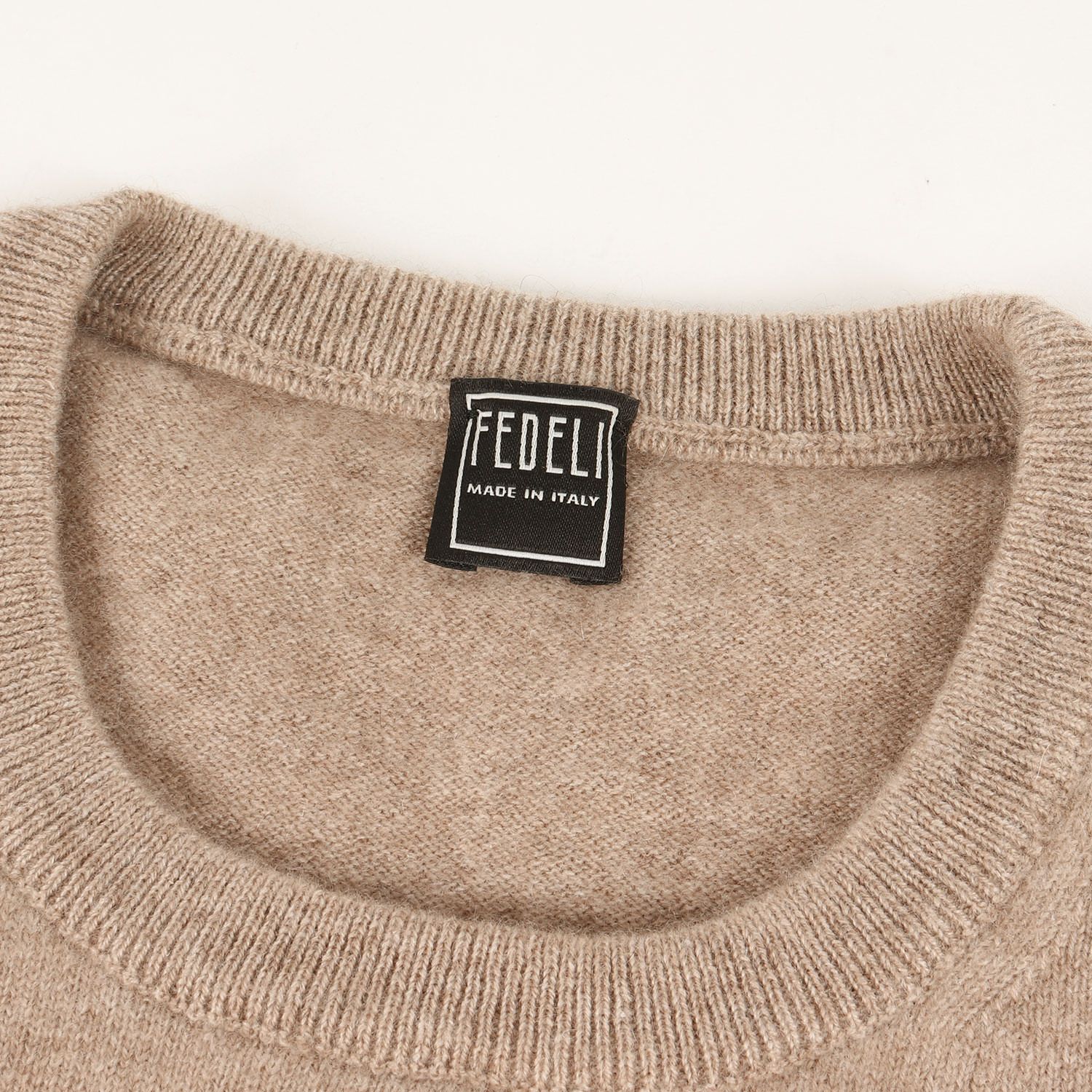 美品 FEDELI フェデーリ ニット サイズ:46 カシミヤ ウール クルー 