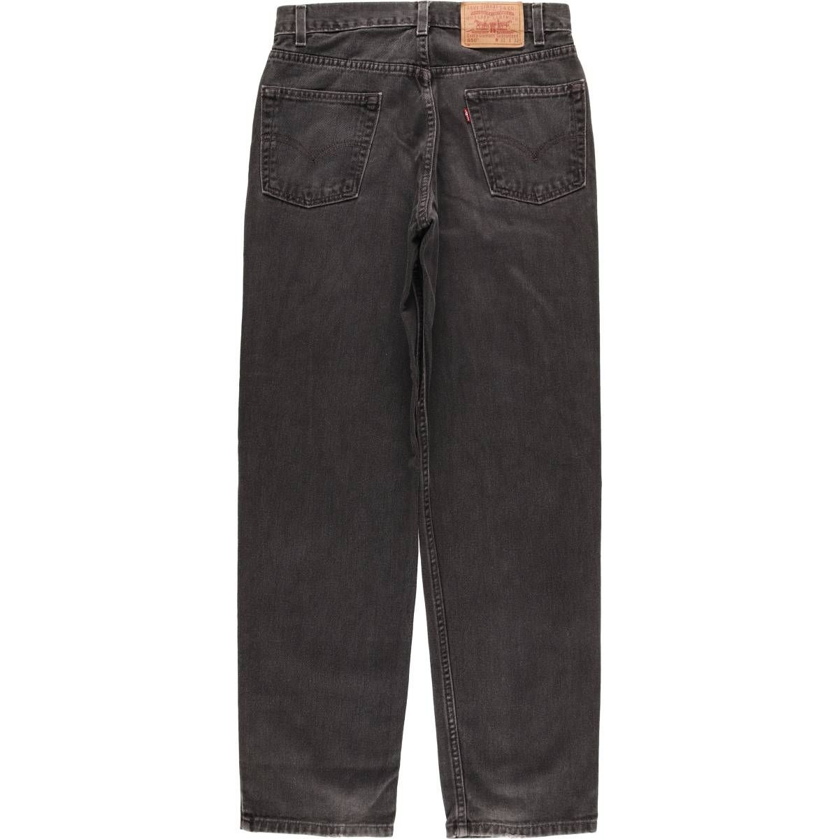 古着 00年代 リーバイス Levi s 550 RELAXED FIT ブラックデニム テーパードデニムパンツ メンズw30相当 eaa419486