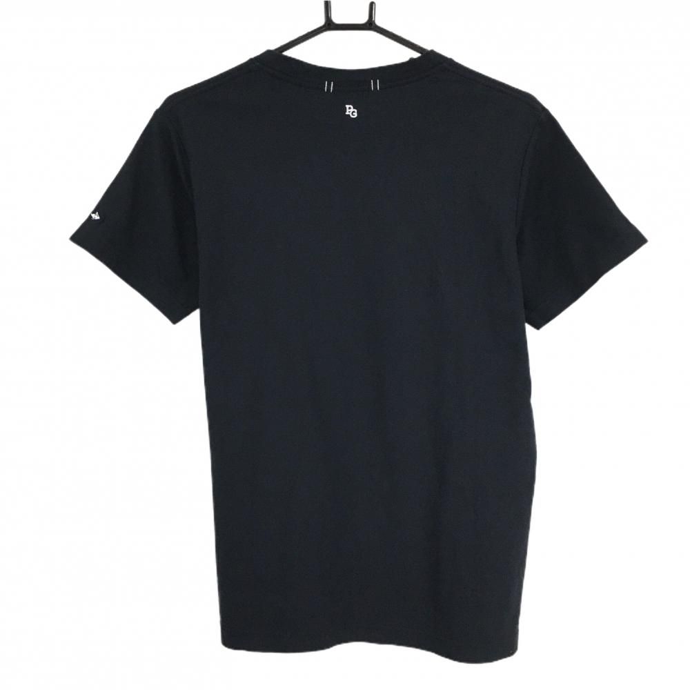 【新品、未使用】パーリーゲイツ　Ｔシャツ　メンズ　サイズ：４（Ｍ） 美品】パーリーゲイツ Tシャツ ダークネイビー コットン混 ロゴ
