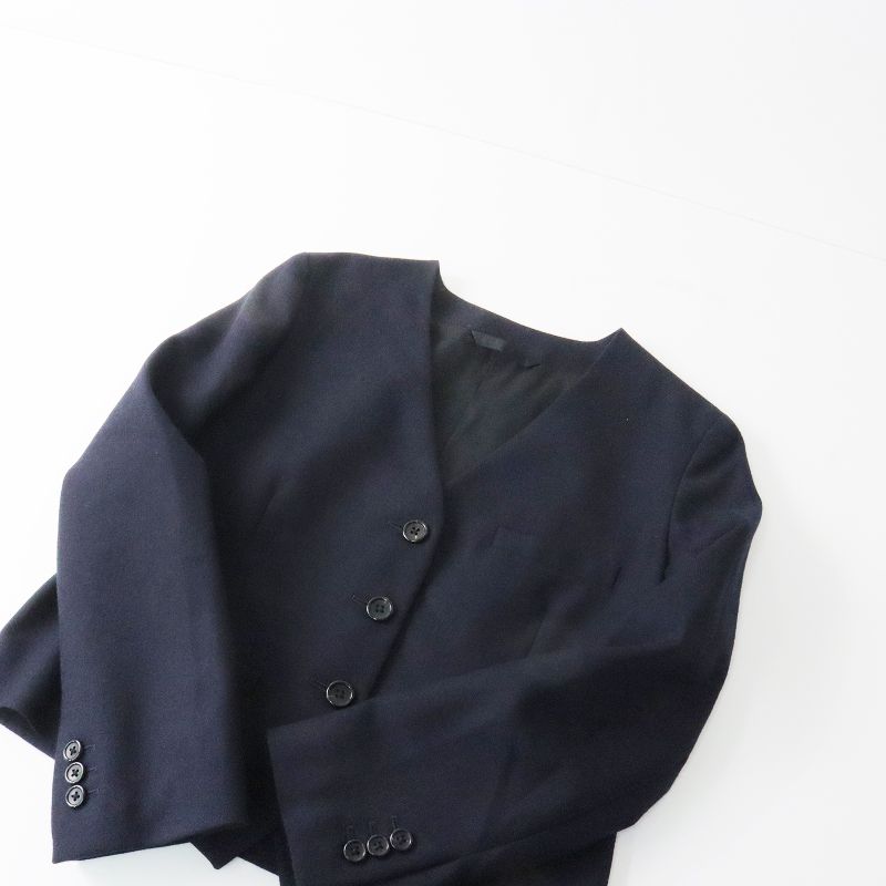 MARGARET HOWELL FOX BROTHERS ノーカラージャケット 美品 マーガレットハウエル MARGARET HOWELL × FOX BROTHERS