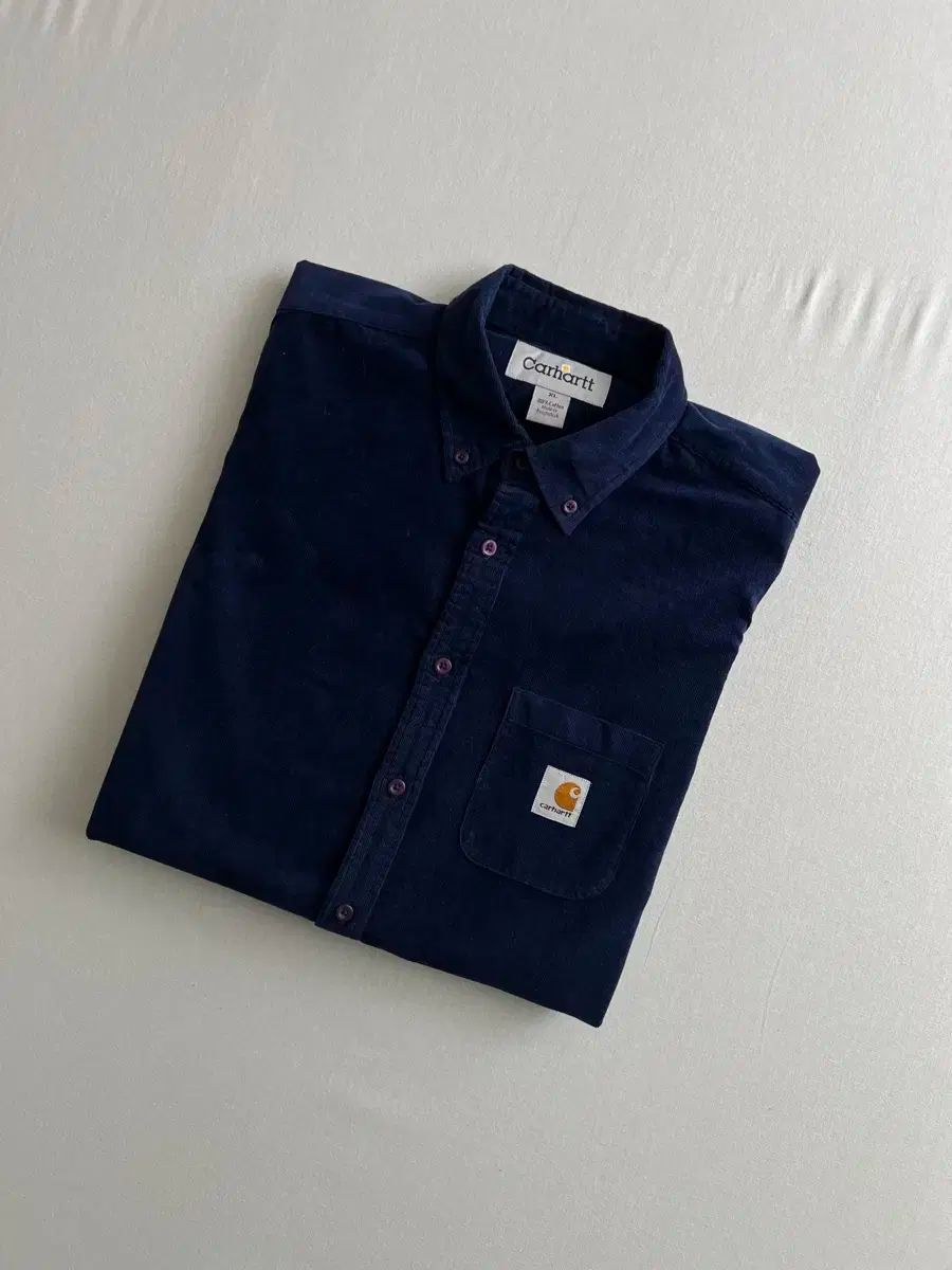 Carhartt(カーハート) コーデュロイ リメイク ネイビー パープルダウン シャツ