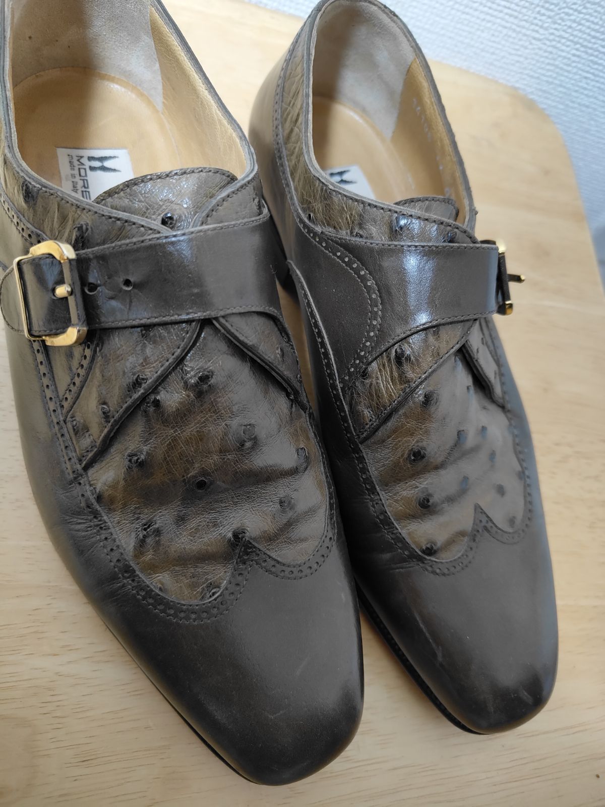 Moreschi（メイド・イン・イタリー）革靴 パイソン オーストリッチ