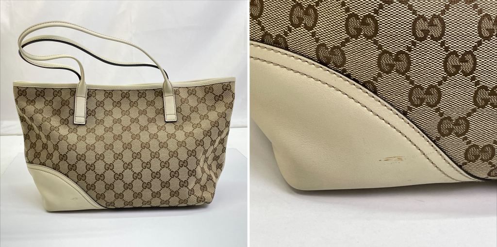 01w-5344 グッチ GUCCI GGキャンバス ニューブリット トートバッグ 保存袋あり ベージュ イタリア製 レディース トートバッグ 169946 品