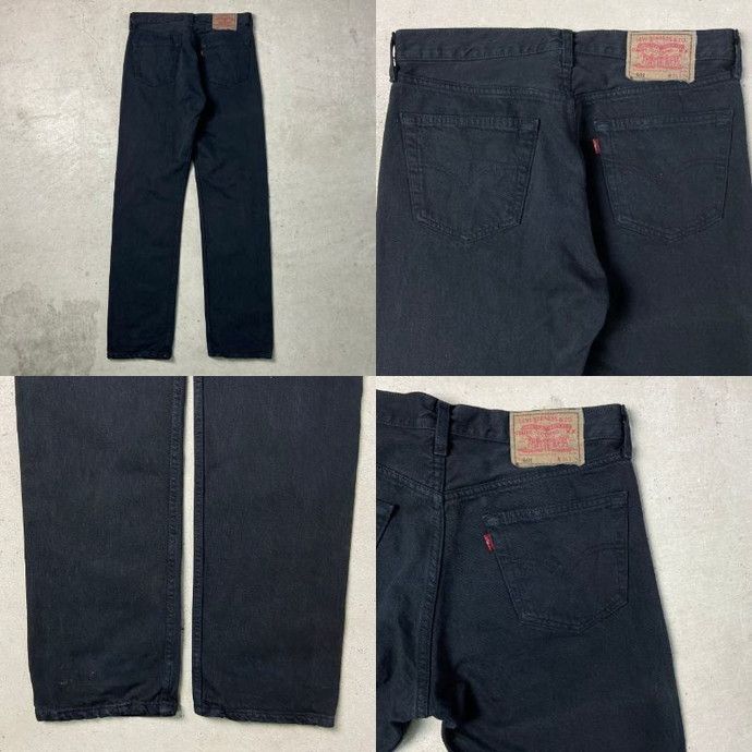 90年代 フランス製 Levi's リーバイス 501 ストレート ブラックデニム