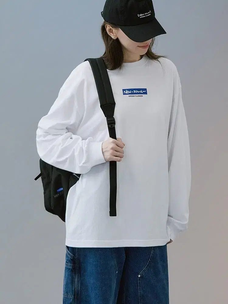 NewJeans(ニュージーンズ・ニュジ) ヒロシ ロングスリーブ T シャツ