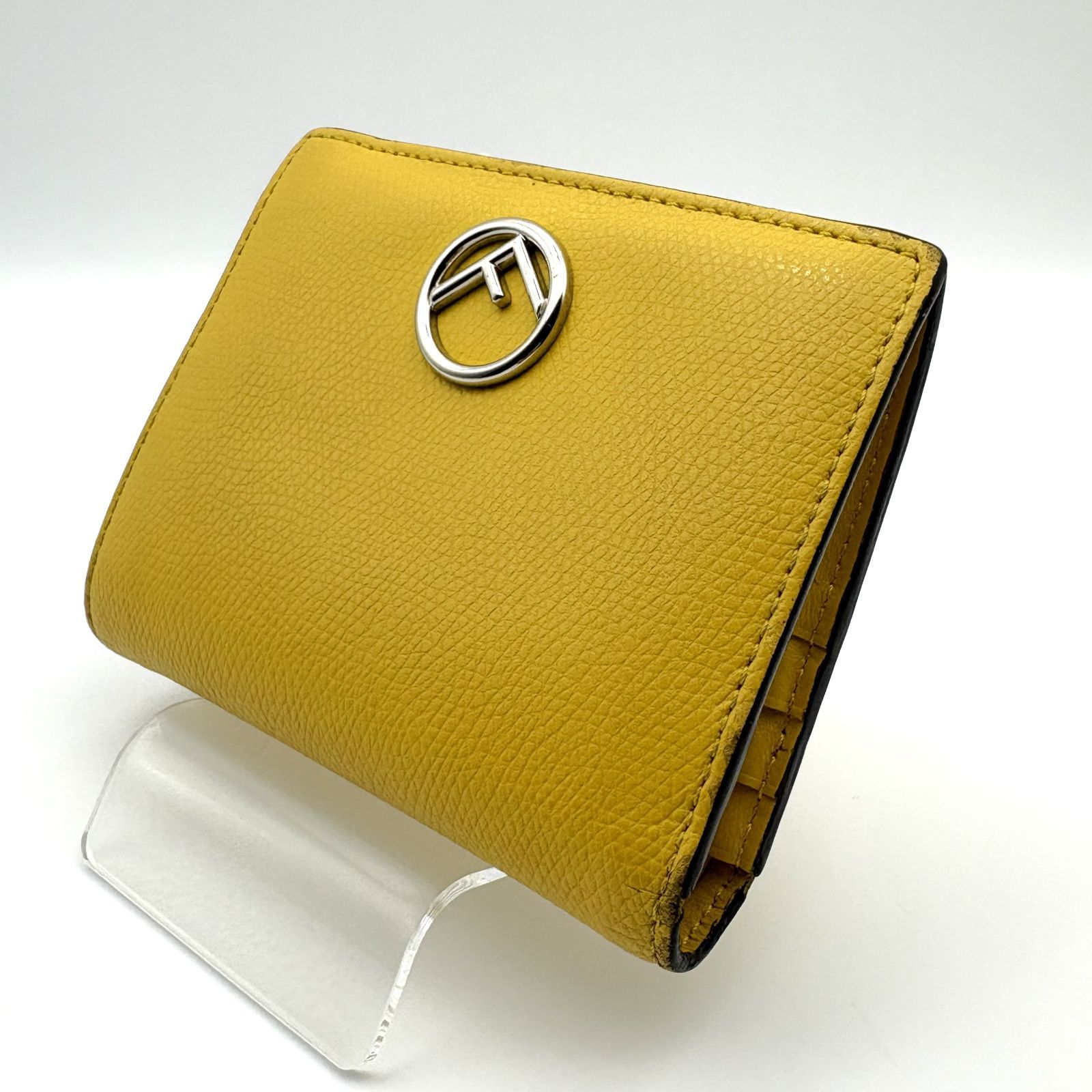 FENDI フェンディ エフ イズ 二つ折り コンパクトウォレット レザー イエロー