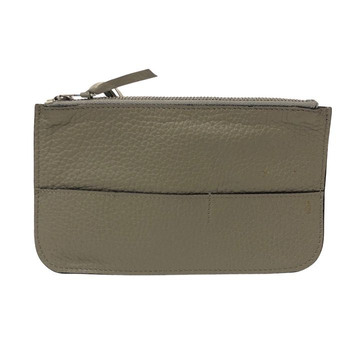 HERMES エルメス ドゴンGM 長財布 レザー グレー □J刻印【中古】 ユニ