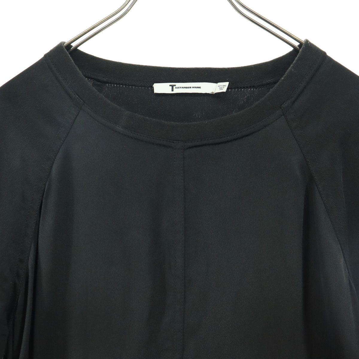 alexanderwang ブラック 長袖カットソー alexander wang - OVERSIZED UNISEX TRIPLE LAYER TEE
