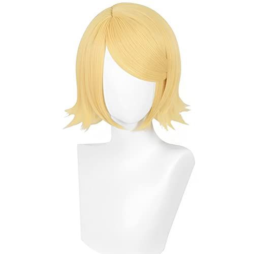 鏡音リン LAOBAO コスプレ ウィッグ 金髪 ボブ ロリータ 原宿風 GAL系 かつら カツラ 耐熱 変装用ウィッグ コスチューム小物 パーティー 仮装 クリスマス ハロウィン お祭り イベント cosplay wig (