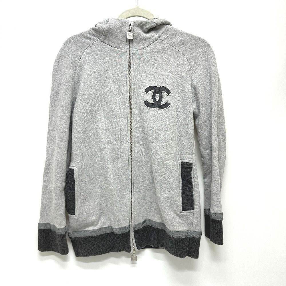 CHANEL カシミヤジップパーカー CCロゴデザイン 38シャネル Chanel 