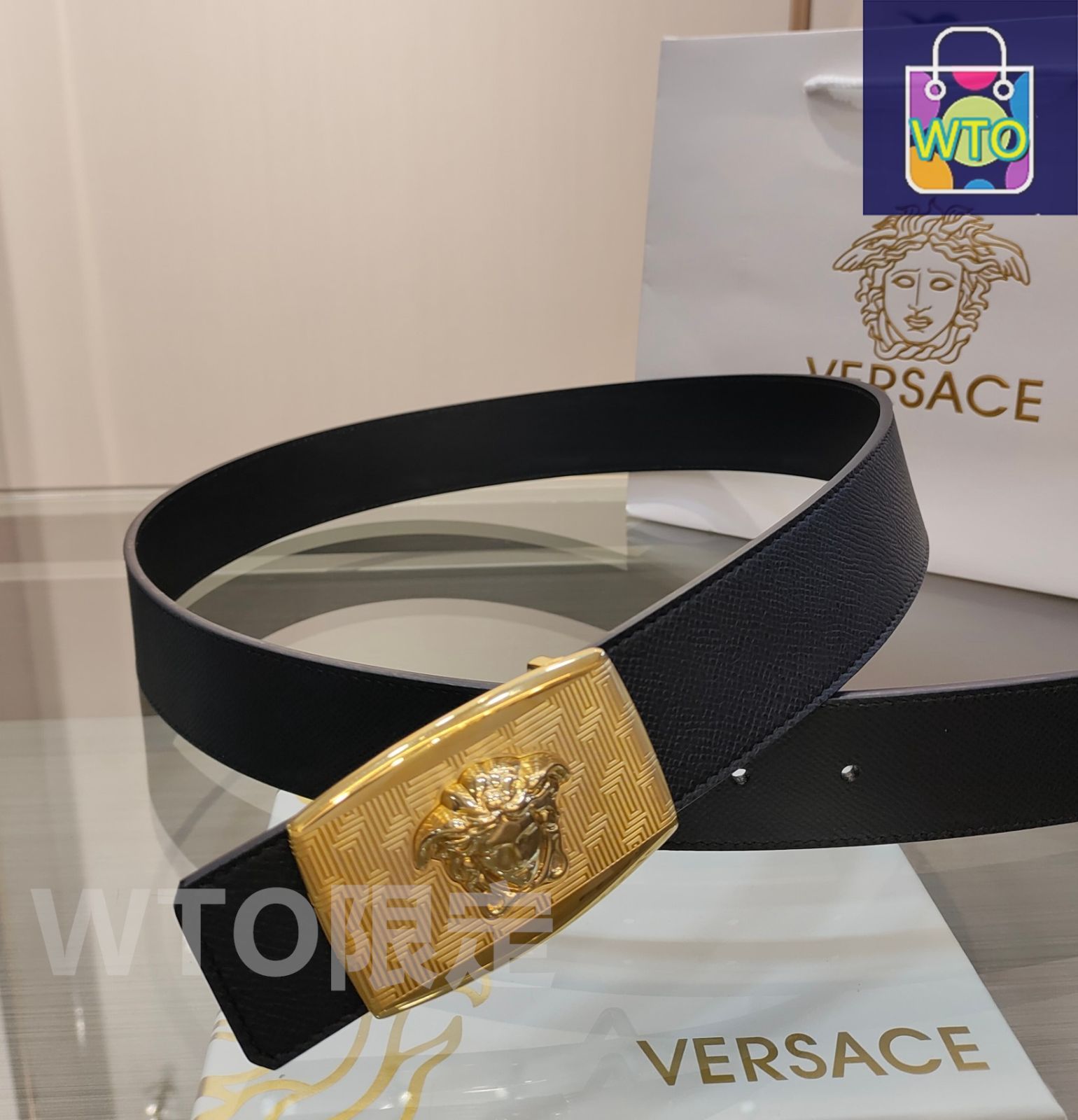 今日特価】Versace ヴェルサーチ レザーベルト - メルカリ