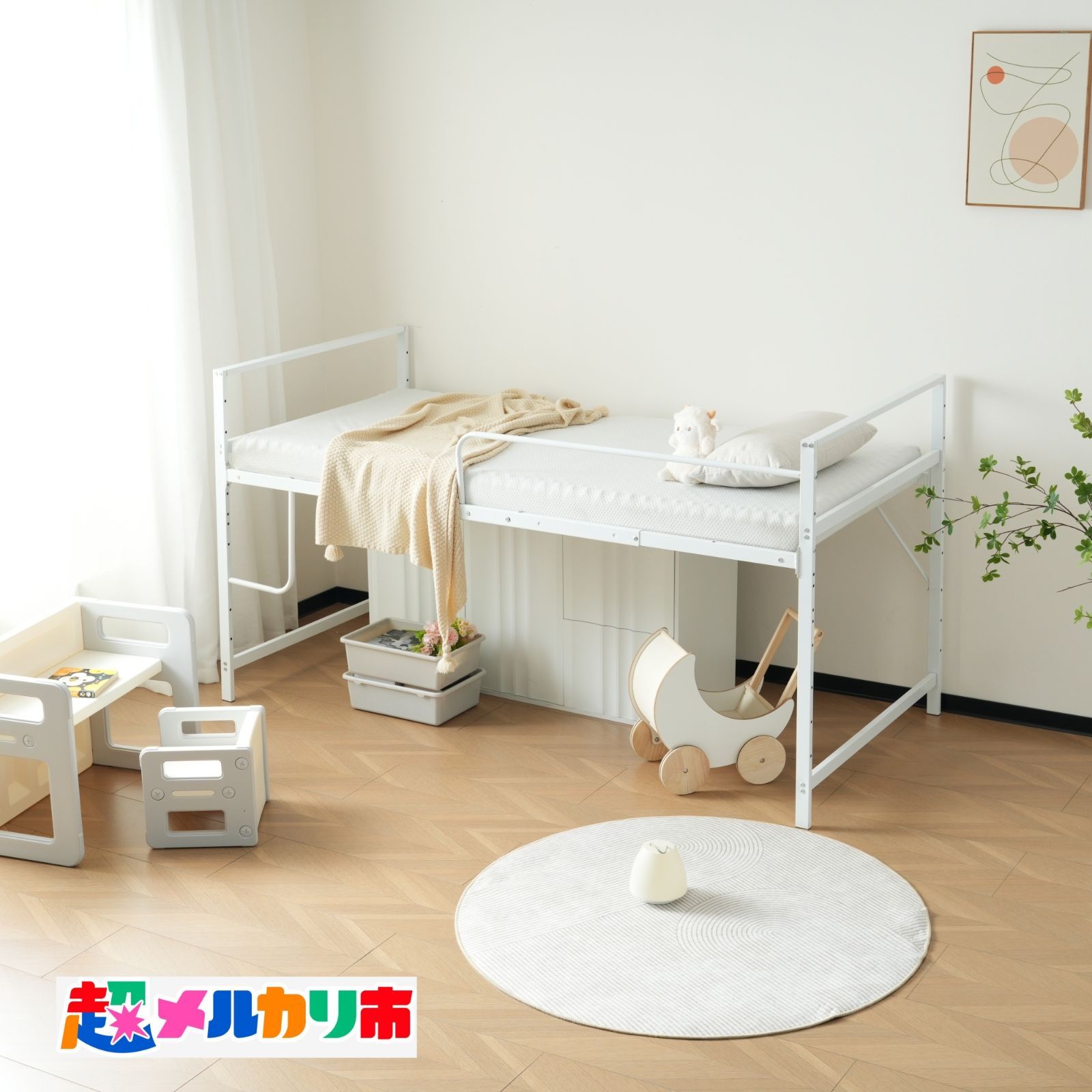 要組立〕 収納 ベッド シングル 跳ね上げ式 縦開き ハイタイプ 深さ 