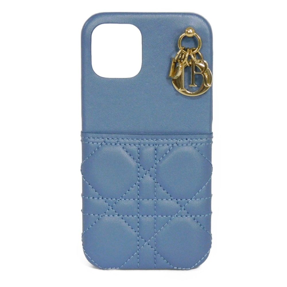 Diorスマホカバー iPhone12Pro ブルー - モバイルケース