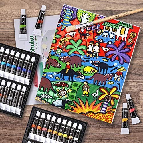 数量限定】Ohuhu 油絵具 セット 56点セット 36色 油絵 油絵の具 絵画