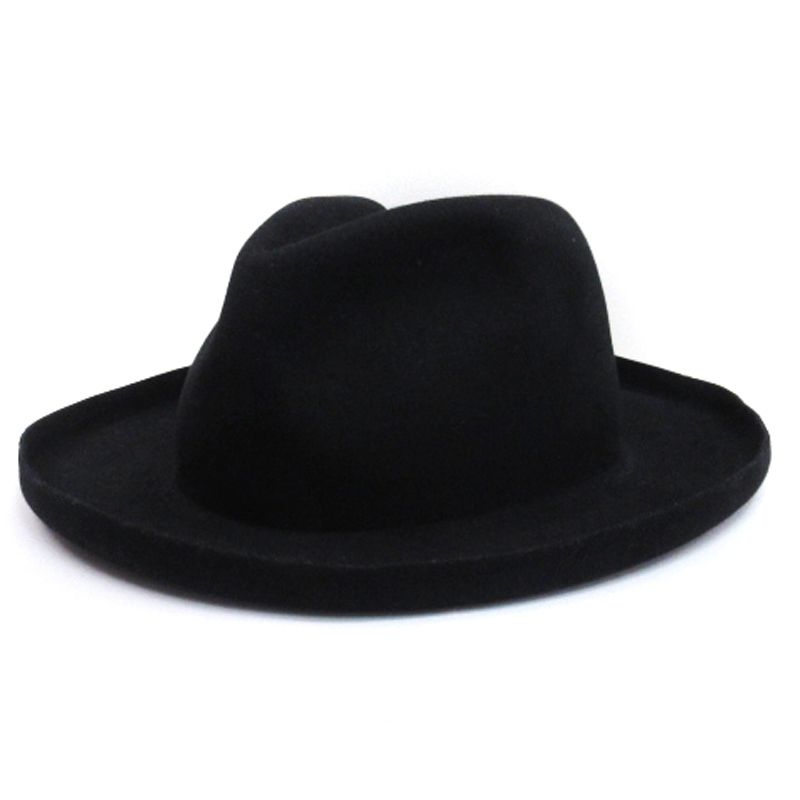 カムズアンドゴーズ COMESANDGOES rabbitur100 hat 中折れ ハット ラビットファー 黒 ブラック L