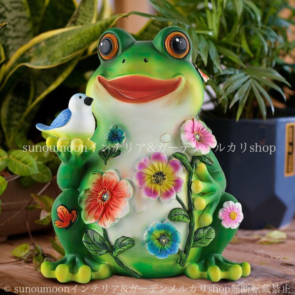動物 アニマル 庭の装飾 カエル 鳥 樹脂 雑貨 ガーデンライト ソーラー ガーデニング ガーデンオーナメント ガーデン雑貨 置物 ガーデン お洒落 太陽光 おしゃれ フラワー インテリア ガーデンインテリア 花 かわいい 8-14