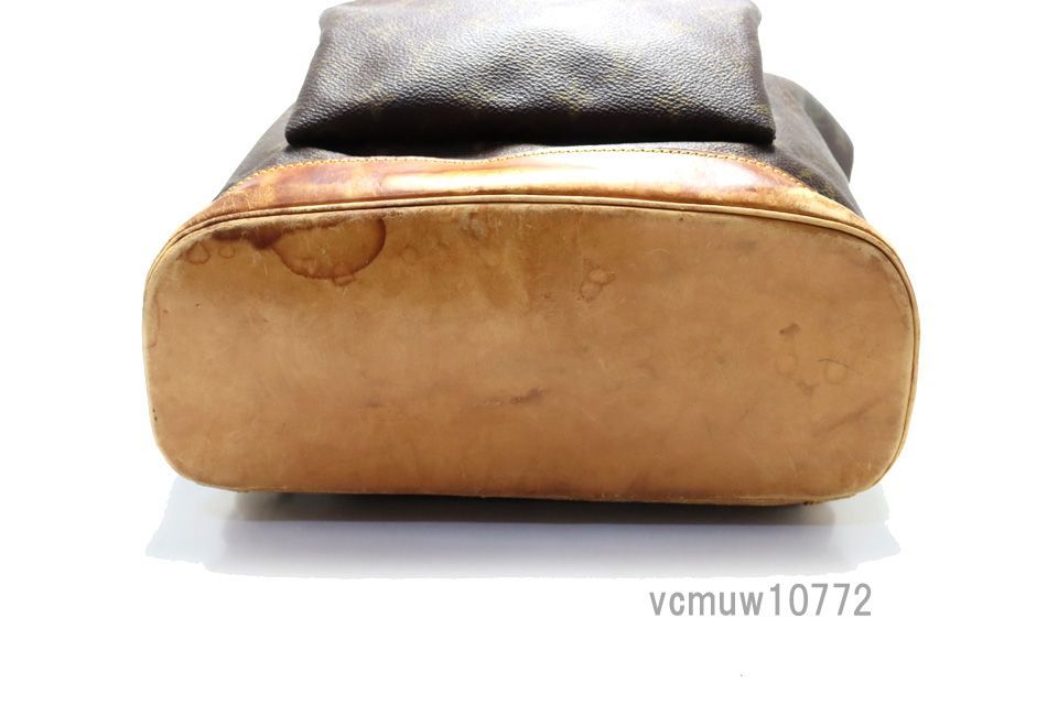 希少中古□LOUIS VUITTON モノグラム モンスリGM レザー リュック  