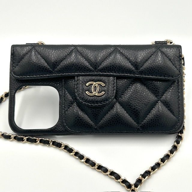 CHANEL - CHANEL シャネル ココマーク マトラッセ キャビアスキン iPhone シャネル CHANEL キャビアスキン マトラッセ iphoneケース ココ