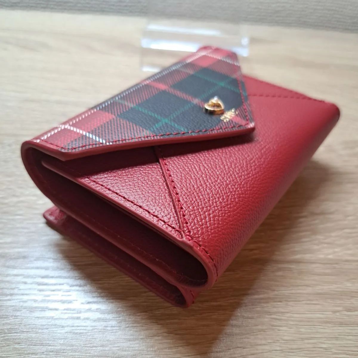 Samantha Vega チェック柄 ショルダーバッグ 財布 doubleハート 