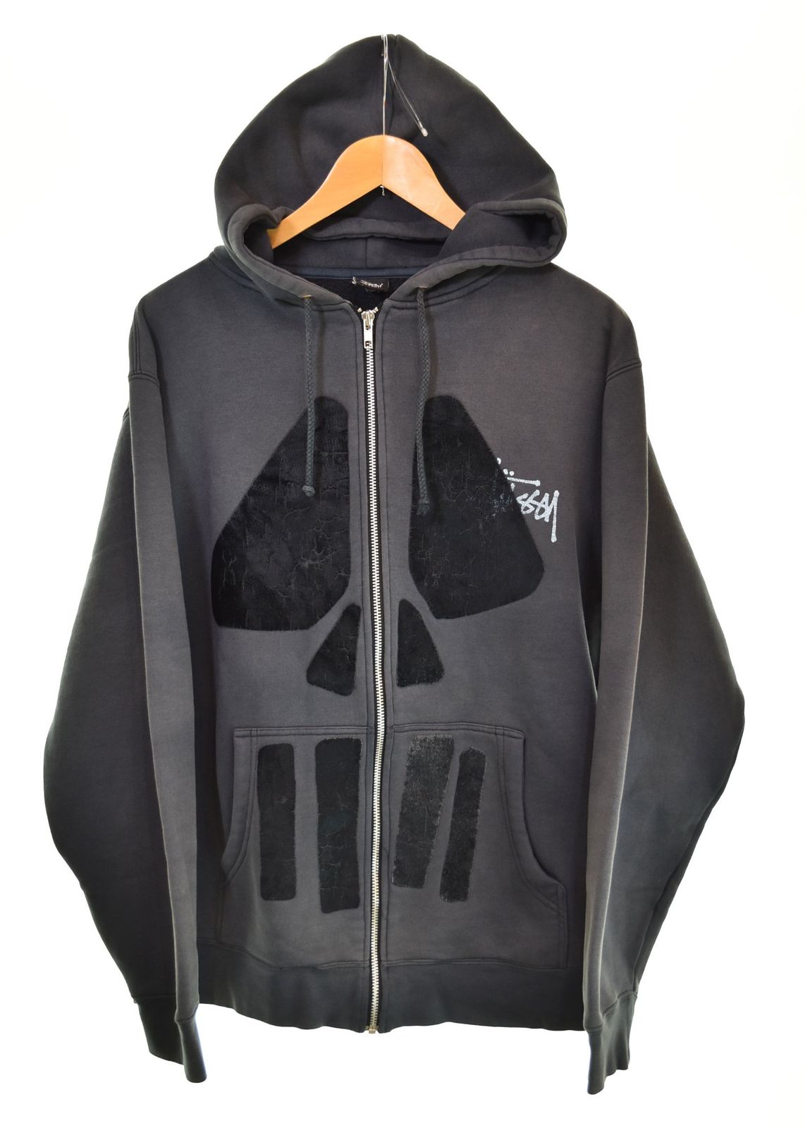ステューシー STUSSY 00s OLDSTUSSY ビッグ スカル ジップ
