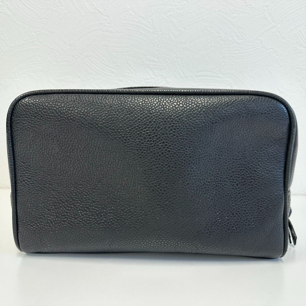 返品OK】CHANEL シャネル ココマーク キャビアスキン ポーチ コスメ