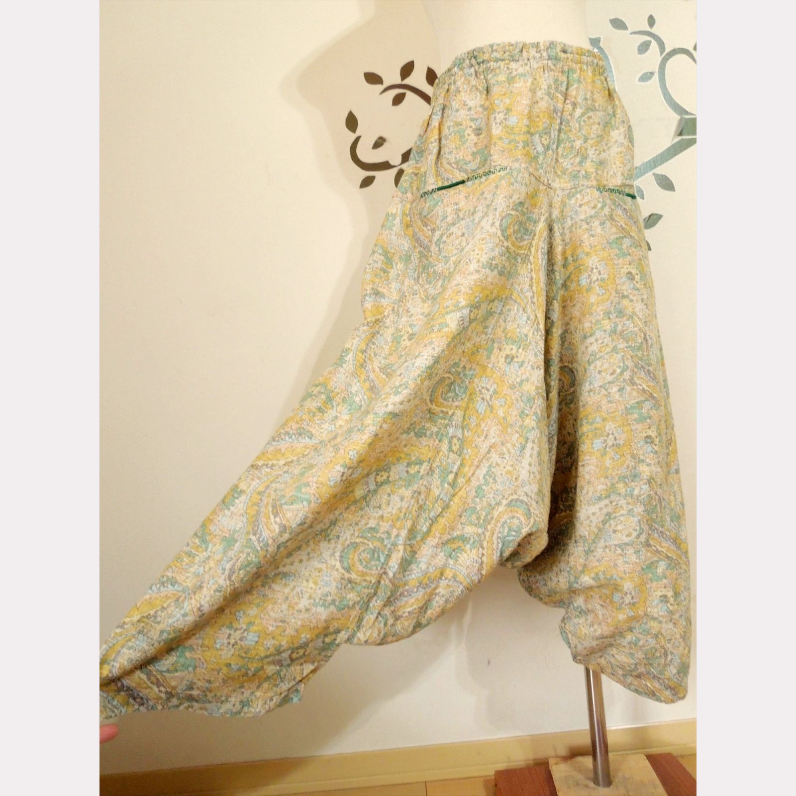 bighug リネンペイズリー サルエルパンツ